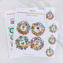 Winlyn 12 Sets Christmas Craft Kits Winter Crafts DIY Holiday Wreath Ornaments Decorations Art Sets Snowmen Snowflake Festive Foam Stickers Arts and Crafts for Kids Classroom Activities Party Favors