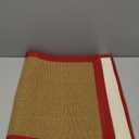 Natural Look Accent Rug Natural Boucle Weave With Red Banded Border 20x34 In