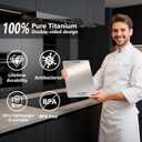 Titanium Cutting Board for Kitchen, 18"x12" | 100% Pure Titanium, Double Sided, Food Grade, Perfect for Sushi, Meat, Vegetables & Meal Prep, Easy To Clean