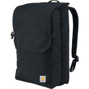 Carhartt 21L Top-Load Backpack, Durable Water Resistant Coated Canvas Base W/ 17" Laptop Sleeve, Black (One Size)