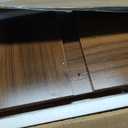 DTK Washer Dryer Countertop with Shelf,27.5" D x 27" W x 11.8" H Wood Countertop for Washer and Dryer,Laundry Countertop with Anti-Slip Strips and Edge Rails,Dryer Countertop for Laundry Room(Walnut)