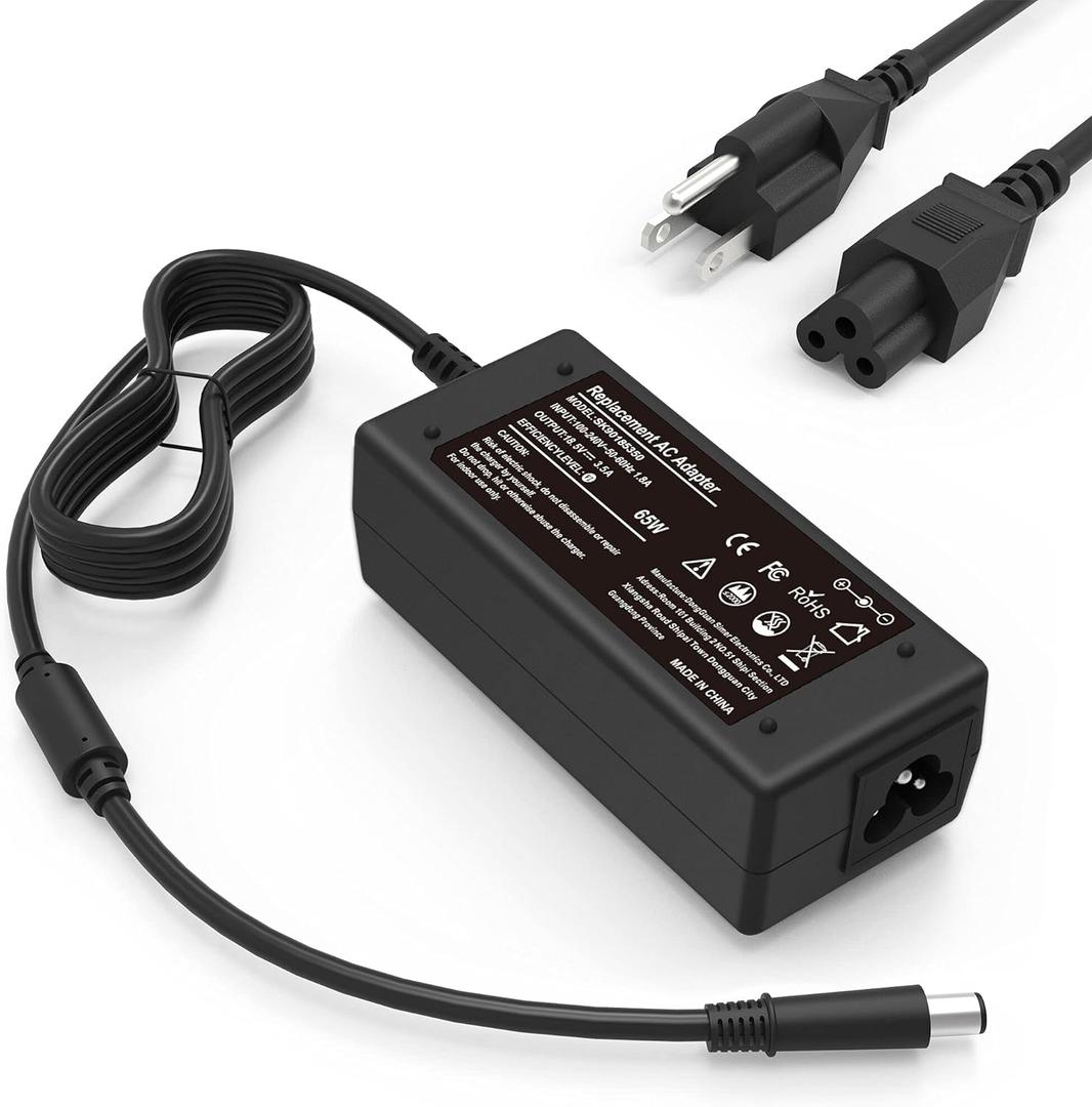 65W Laptop Charger Compatible with HP Pavilion DV7 DV6 DV5 DV4 DM4 G7 G6,Compaq Cq57 Cq62 Cq56 Cq61 Cq60 Cq58,2000-329WM 2000-2A20NR 2000-2B09WM,Probook 4540s 4440s 4430s 4520s 4530s 6570b