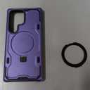 for Samsung Galaxy S23 Ultra Case, [Compatible with Magsafe] [Invisible Built in Stand & Ring Holder] MIL-Grade, Dual Layer Shockproof Full Protective Case for Galaxy S23 Ultra-Purple