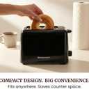Elite Gourmet 2-Slice Cool Touch Toaster 6 Browning Levels, Extra Wide 1.25 Slots for Bagels & Thick Bread, Cancel Function, Compact, ETL Certified, Black