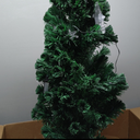 Holiday Essence Prelit Artificial Christmas Tree, 4 Foot Pine Xmas Tree with Multi Function Changing LED Multi Colored Lights and Star Tree Topper with Remote, 120 Full Tips, Metal Stand