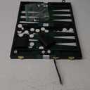 Froggod 15 inch Backgammon Sets for Adults - Classic Board Game for Adults - Portable Travel Backgammon Set for 2 Players - Perfect Adult Board Games for Gifts & Family Fun(Black)