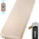 TOBTOS 4" Thick Self Inflating Sleeping Pad with Electric Pump, 60s Inflate Ultra-Compressible Compact Foam Camping Mattress, Insulated Sleeping Mat for Tent, Car, Camping