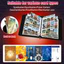 Trading Card Albums with Zipper - 9 Pocket Double Sided Collection Binder for 900 Cards, Trading Card Sleeves for 3 Ring, Durable Scratch-Resistant PU Cover, Portable Organizer for MTG & Game Cards