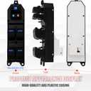 84820-0R040 Master Power Window Switch Driver Side Compatible with Tundra 2014 2015 2016 2017 2018 2019 2020 2021(4 AUTO Blue Lamp)