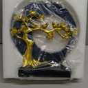 DOVDOV Gold Welcome Pine and Bird Statue Decor, Gold and Blue Home Decor, Bird Sculpture Home Decor for Bookshelves Office Shelves on Coffee Tables TV Cabinets Entryway Entryway Decor.