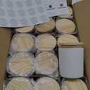 10 OZ Thick Candle Jars for Making Candles 15 Pcs, Empty Jars with Wood Lids for Candle Making, Sample Container, Matte White