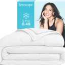 Breescape Cooling Comforter King Size - BlendTek Q-Max>0.46 Tech, Breathable Blanket for Hot Sleepers & Night Sweats Relief, Premium Lightweight Summer Bedding, 106x96 Inches, Snow White