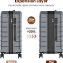 Luggage Sets 3 Piece, Hardside Carry On Suitcase with Spinner Wheels, Lightweight Durable Luggage for Travel | TSA Lock, Expandable Suitcase Set for Men and Women20/26in (Grey)
