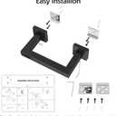 FEILERN Toilet Paper Holder, Wall Mounted Post Pivoting Square Tissue Holders Roll Holder Hangers for Bathroom, Commercial Toilet Paper Dispenser, Matte Black