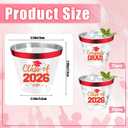 Graduation Cups 2026 Plastic Cups Disposable 9 Oz, 50 PCS Class of 2026 Decoration Cups Red and Gold Congrats Grad Party Cups, Elegant Drinkware for Grad Festivities Graduation Party Favors