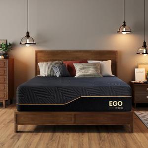 MLILY EGOHOME 14 inch Hybrid King Mattress, Memory Foam Pocket Spring Mattress with Cooling Cover, Bed in a Box, CertiPUR-US Certified, Made in USA, 76x80x14 Black