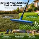 Gardtech 2-in-1 Artificial Turf Rake Brush Broom for Grass Blue
