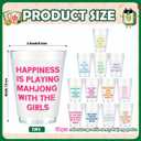 LemonRoad 48 Pcs 12 oz Mahjong Cups Frosted with Multicolor Funny Phrases Mah Jong Party Supplies Reusable Plastic Mahjong Game Night Cups Gifts for Christmas Birthday Celebration (Classic Style)