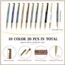 PerKoop Thank You Gifts Inspirational Ballpoint Pen with Box Employee Appreciation Gift Pen Bulk for Nurse Teacher Coworker Office Staff Graduation End of Year(Modern Colors,Thank You)