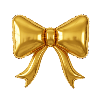 10 Pack Gold Balloons Bow Party Decorations