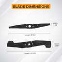 72531-VH7-000 & 72511-VH7-000 Lawn Mower Blade Compatible with 21 inch Deck Hon da HRX217 HRX537 HRX537C HRR216PKU HRR216VYU HRX217K1 HRX217K2 HRX217K3 HRX217K4 MicroCut Twin Blade Set