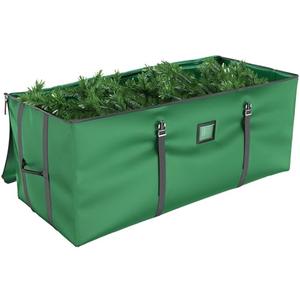 Mrrihand Christmas Tree Storage Bag - Large 7.5Ft Artificial Tree Container, Anti-Tear Heavy-Duty 600D Oxford Cloth Box With Handles (Green)