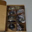 Amazon Basics Exterior Door Knob With Key Lock and Deadbolt, Keyed Alike, Coastal, Matte Black ((Pack of 1))