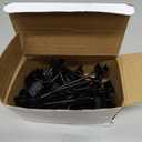 Sadnyy 48 Pcs Slatwall Hooks Accessories 4 Inch Metal Panel Square Tube Peg Heavy Duty Display Hooks for Hanging Scarf Hat Key Jewelry(Black)