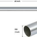 A-KARCK Straight Exhaust Pipe 3" Inlet 2 Pack, Stainless Steel 48" Long Mandrel Exhaust Tube, Custom Your Own Exhaust System