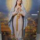 DOARTDO Virgin Mary Canvas Wall Art Catholic Pictures Wall Decor Religious Art Prints for Church Altar Home Decor Framed (16.00" x 24.00")