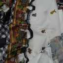 Diamond Home Linens 3PC Printed Kitchen Curtain Tiers and Swag Valance 36" Long Set (Multicolor/Fruit Basket)