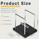 Newtons Cradle Balance Pendulum 5 Balls, Wooden Base Newton's Cradle, Desktop Calm Down Fidgets Kit, Office Home Desk Dcor, Fun Science Physics Accessories for Adults, Medium