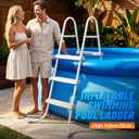 Above Ground Pool Ladder, 42'' Pool Ladder, Swimming Pool Frame Ladder, 3-Steps, Suitable for Pools up 42 Inches deep Above Ground,Anti Slip Feet & Wide Steps