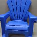 Little Tikes Kids Garden Chair 2 Pack in Blue, Outdoor Toddler Activity Adirondack Chairs for Picnic, Garden, Patio, Backyard & Beach, Outdoor Chair Set