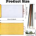Magic Canvas Paint with Water,4 Chinese Painting Brushes Set Flower Bird Line-Drawing Brushes,30.715 Inch Large Chinese Calligraphy Paper Reusable Water Drawing Writing Cloth,for Beginners' Practice