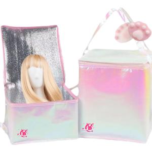 Collapsible Wig and Fursuit Bag, Waterproof and Sun-Protected, Easy Carry for Cosplay Outfits (Large)