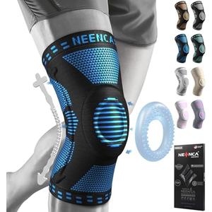 NEENCA Knee Brace for Women & Men, Medical Knee Support with Patella Pad & Side Stabilizers, Knee Compression Sleeve for Knee Pain, Meniscus Tear, ACL, Joint Pain, Runner, Workout - FSA/HSA Eligible L