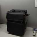 Large Makeup Train Case with a Large Makeup Travel Bag for Hairstylist, Hairdresser Bag with Detachable Pouch,Heat Insulation and Anti-scalding Full layer for Hairdressing Tool Organizer, Big wheels