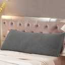 Reafort Sherpa Body Pillow Cover 21" x 54", Plush Fleece Long Body Pillowcase with Zipper Closure, Ultra Soft Fluffy Cozy Decorative Pillow Cover (21"x54" Body Pillow Cover,Charcoal Grey)