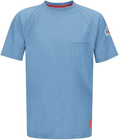 Bulwark Men's Size Big and Tall Iq Series Short Sleeve Comfort Knit T-Shirt, Blue, Large