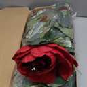 2 Pack Burgundy Artificial Flower Garland 6.2ft/Piece Vintage Eucalyptus Rose Garland with Fake Peonies Silk Fake Floral Vines for Wedding Arch Home Table Mantle Party Backdrop Decor (Burgundy)