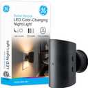 GE Directional LED Swivel Sconce Night Light, Plug-in, Color-Changing & Dimmable, Warm White, Dusk-to-Dawn Sensor, Adjustable for Hallway, Bedroom, Stairway  1 Pack (82573)