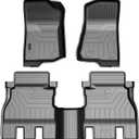 KUST Floor Mats for 2018-2025 Jeep Wrangler JL Unlimited 4-Door (Not for 2 Door) (Not Fit for 4XE and JK), All Weather Floor Mats Carpet Liners TPE Front & Rear Black Car Liners