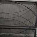 FEED GARDEN 3-Panel Fireplace Screen 48"W x 29.5"H Wrought Iron Spark Guard