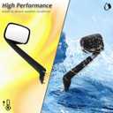 Hood Mirror for FREIGHTLINER CASCADIA, Heated Hood Mirror Assembly for FREIGHTLINER CASCADIA 2018+ (Painting (Black), Left)