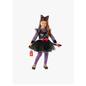 Morph Purple Cat Costume for Kids & Girls - Halloween Cat Costume for Little Girls, Size Small