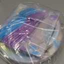 Grencian 96 Pcs Blue Purple Birthday Party Decorations Iridescent Birthday Paper Plates Disposable Blue Purple Paper Platter Tableware Set Glitter for Kids Teens Girls Happy Bir-thday Party Supplies