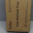 Yirilan Teak Bathtub Tray for Tub, Bath Table Tray for Tub Wood, Bathtub Caddy, Luxury Gift for House Warming, Wedding, Bridal Shower, Anniversary