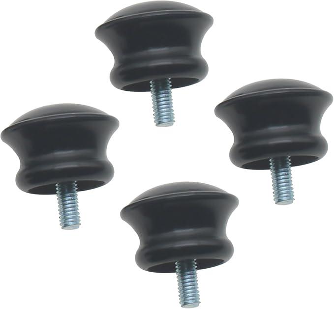 4 Packs (4 Pieces Each) End Cap Finials for Curtain Rods 5/8" – Mushroom Shape Drapery Rod Finials with M5 Screws