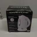 OVENTE Electric Kettle, 1.7L Fast Boiling Water Heater for Coffee or Tea, BPA Free with Water Level Gauge, Auto Shut-Off, Boil-Dry Protection, Indicator Light and Removable Filter, White KP72W